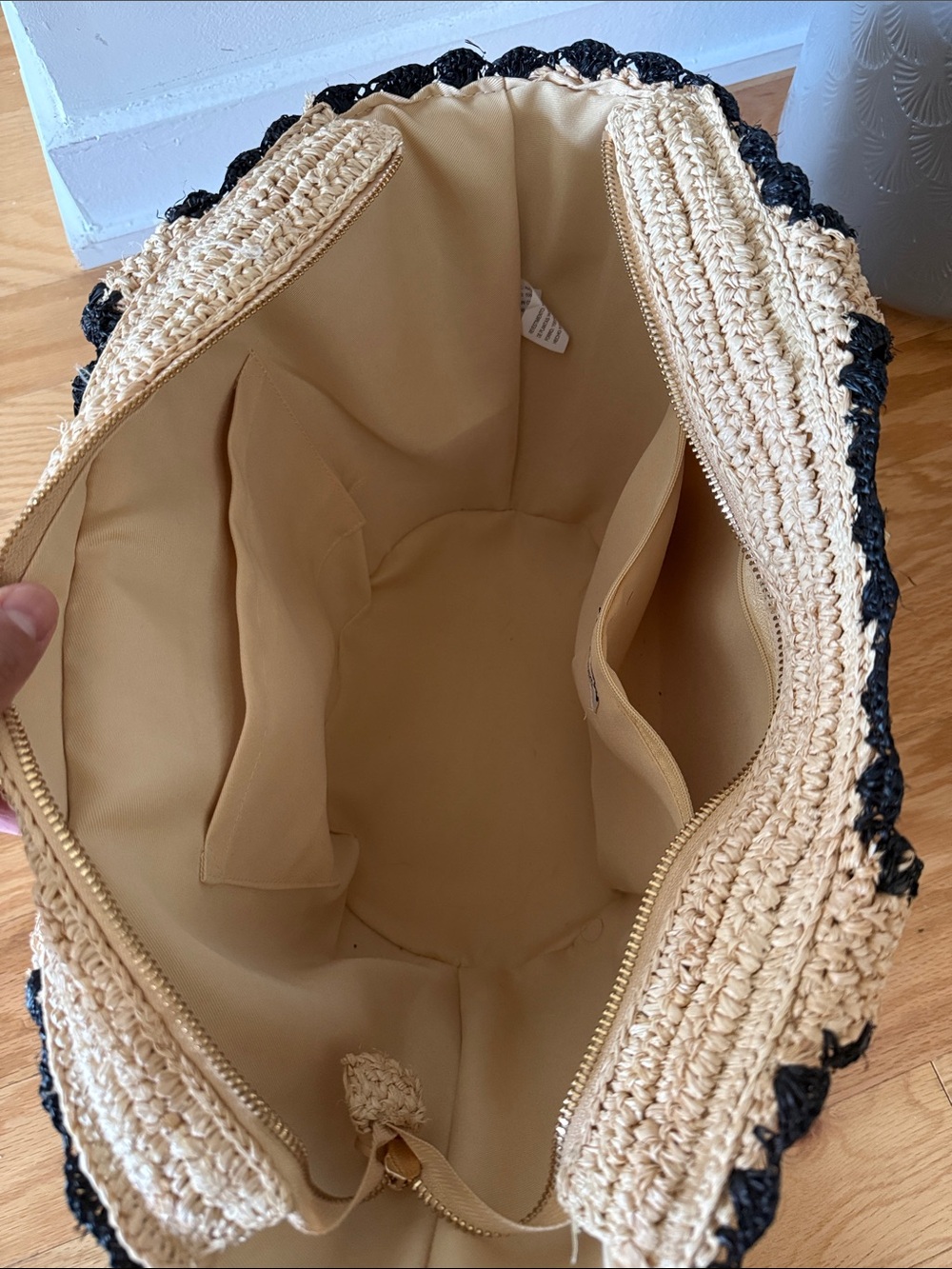 Kate Spade x Target Woven Raffia Tote Bag with Black Trim - Women Bags - Picture 5 of 7